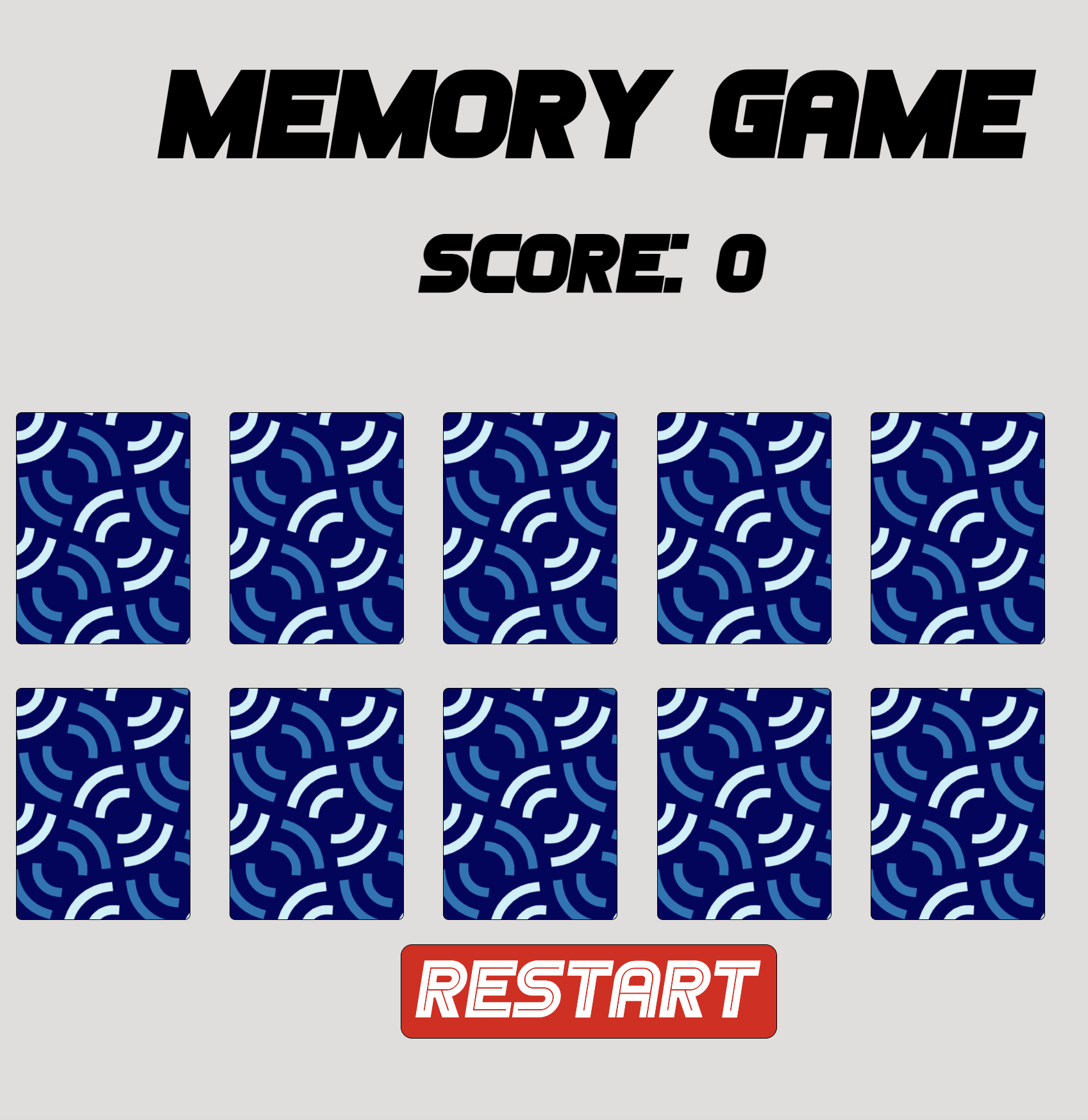 Memory Game Project